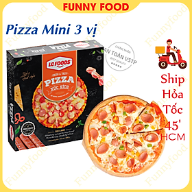 SET Pizza 3 Vị Xúc Xích Bò Bằm Hải Sản Pizaa LC Ship Hỏa Tốc HCM Funnyfood