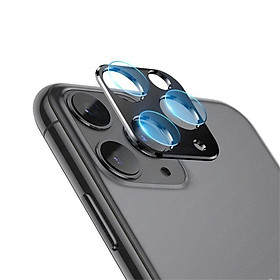 Đen - Bộ miếng dán kính cường lực & khung viền bảo vệ Camera cho iPhone 11 Pro / 11 Pro Max hiệu Coteetci (độ cứng 9H, chống trầy, chống chụi & vân tay, bảo vệ toàn diện) - Hàng nhập khẩu