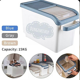 Mua Thùng đựng gạo 15kg có bánh xe di chuyển tiện ích