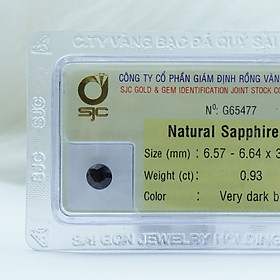 Mua Đá Quý Sapphire Đen Tự Nhiên Mài Giác Tròn Kiểm Định