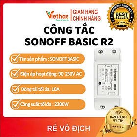 Mua Công Tắc Sonoff Basic R2 Điều Khiển Từ Xa Qua Wifi
