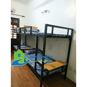 Mua Giường sắt 2 tầng sinh viên có bàn học rộng 1m
