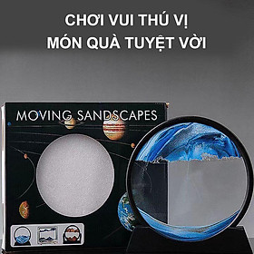 Mua Tranh Cát Chuyển Động 3D Trang Trí Nghệ Thuật Hình Tròn  Tranh Cát Chảy Lún Mượt Mà Tăng Kiên Nhẫn Quà Tặng Sinh Nhật - Xanh dương-Trắng