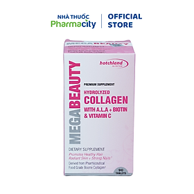 Viên uống Hotchland MegaBeauty ngăn nếp nhăn, làm đẹp da, tóc, móng (Hộp 90 viên)