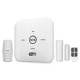 Tuya Smart WIFI GSM Home Security Alarm System PIR Remote Controlled Compatible with Alexa Google Assistant 100-240V