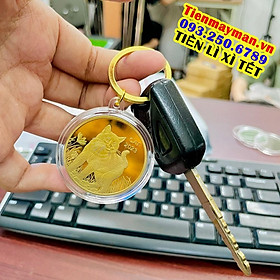 Combo 2 Móc khóa Cặp Tiền Xu Úc hình con Mèo Vàng + Bạc tặng tết ý nghĩa - NELI - RƯỚC LỘC XUÂN