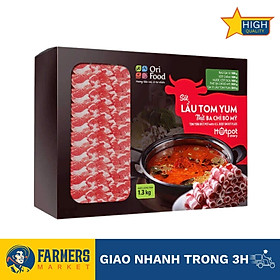 Lẩu Tomyum Ba Chỉ Bò Mỹ Orifood (1,3Kg)