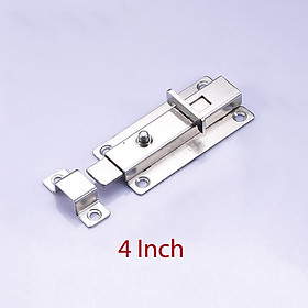 Mua Chốt cửa ngang bằng inox không gỉ 3inch  4 inch tùy chọn (có nút ấn tự nhả)