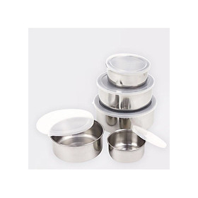 Mua Bộ 5 bát INOX có nắp đậy