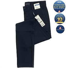 Viettien - Quần kaki dài nam màu đen 8M7524 dáng slim fit ôm dành cho giới trẻ và hơi có tuổi thích mặc body