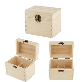 3 Essential Oil Aromatherapy Storage Box Wood Organizer Case 6 Bottle Holder