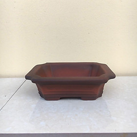 Chậu bonsai Chữ nhật mini đất nung gốm Bát tràng 1 size BM-70