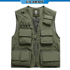 Hình ảnh Áo Gile Nam Lính Mỹ U869 Phong Cách US ARMY - HÀNG CHÍNH HÃNG