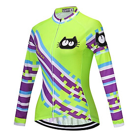 Weimostar Cat Women's Cycling Jersey Long Sleeve Xe đạp Quần áo xe đạp thoáng khí Đường đua xe đạp MTB Bike Tops Color: Model 8 Size: S