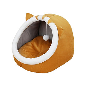 Cat Bed Cave House Tents Soft Blanket Pet Beds for Dog Puppy Accessories - L