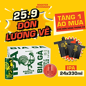 Bia thủ công | Rooster Beers IPA (Bia Gà IPA) Thùng 12 Lon cao Sleek can x 330ml