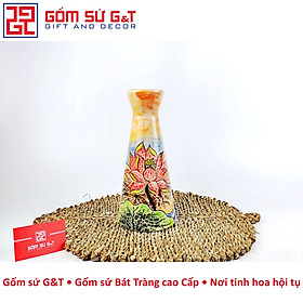 Mua Lọ hoa chân váy sen hồng Gốm Sứ G&T
