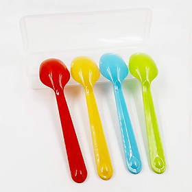 Mua Bộ 4 Thìa Nhựa Màu Sắc Kèm Hộp - Nội Địa Nhật Bản