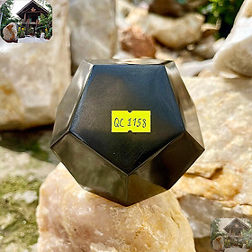 Quả cầu đa giác đá bồ kết đen NHA SAN QC1158 - 1.3 Kg (ĐK: 11.5cm)