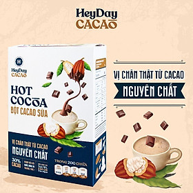 Bột cacao sữa Heyday - Hot Cocoa hộp 12 gói x 20g - Đậm vị chân thật từ cacao nguyên chất