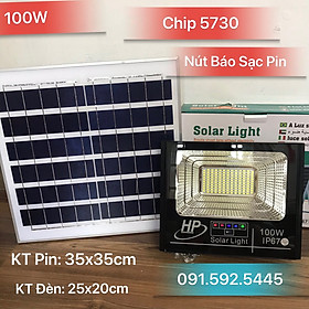 Mua Đèn Led Pha Năng Lượng Mặt Trời 100w  200w IP67. Vỏ Nhôm Đúc. Có Chế Độ Báo Pin Đầy.  (Video Thực Tế)