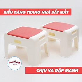 Mua Ghế đẩu hai màu Việt Nhật   Ghế nhựa thấp ngồi nhà tắm