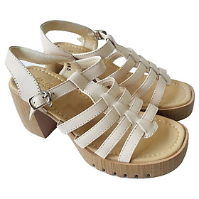 Giày Sandal Cao Gót Da Bò BIGGBEN Cao 8 Phân SDCG115