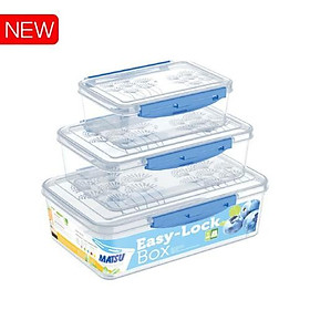 Mua Bộ 3 Hộp Gài Matsu Trong Suốt 820ml - 1600ml - 2600ml. Bộ 3 hộp đựng thực phẩm