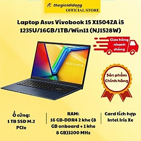 Mua Laptop Asus Vivobook 15 X1504ZA i5 1235U/16GB/1TB/Win11 (NJ1528W) - Hàng Chính Hãng