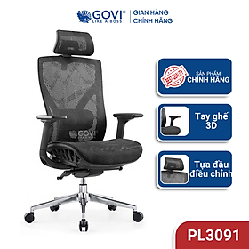 Mua Ghế công thái học GOVI Ergonomic Plato PL3091 - Tựa tay  tựa đầu điều chỉnh  đệm ghế trượt trước sau  khóa ngả 3 vị trí