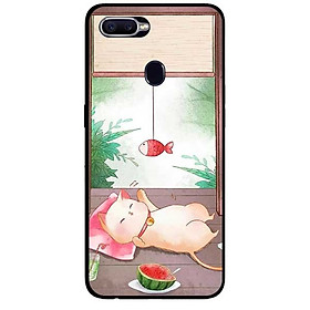 Ốp lưng dành cho Oppo A12 / A5s (A7) mẫu Mèo Và Điện Thoại