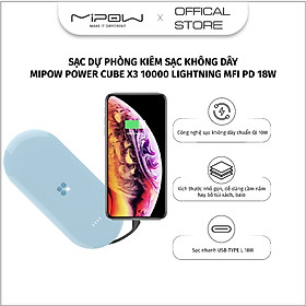 Mua SẠC DỰ PHÒNG KIÊM SẠC KHÔNG DÂY MIPOW POWER CUBE X3 10000mAh MFI PD 18W CABLE SPQ09 - HÀNG CHÍNH HÃNG