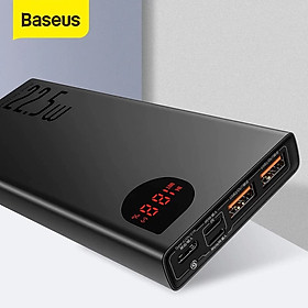 Pin dự phòng BASEUS Adaman Metal Digital Display Sạc Nhanh 22.5W Tương Thích PD20 Hàng Chính Hãng