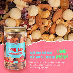Trail Mix Monuts hũ 500g-350g siêu hạt vị mật ong , hạt dinh dưỡng ăn vặt