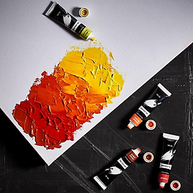 Bộ 12 màu vẽ sơn dầu chuyên nghiệp acrylic oil colour set dạng tuýp 12ml cao cấp của ý