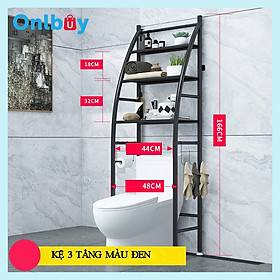 Kệ 3 Tầng Để Đồ Trên Toilet, Bồn Cầu Chắc Chắn