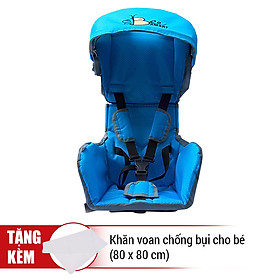 Ghế Ngồi Xe Ga Beesmart - Xanh Dương + Tặng Kèm Khăn Voan Chống Bụi Cho Bé (80 x 80 cm)