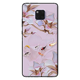 Ốp lưng in cho Huawei Mate 20 mẫu Tranh Hoa Và Cá - Hàng chính hãng