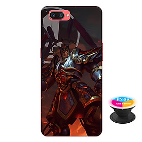 Ốp lưng nhựa dẻo dành cho Oppo A3s in hình Lữ Bố kỵ sĩ âm phủ - Tặng Popsocket in logo iCase - Hàng Chính Hãng