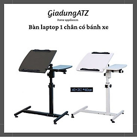 Bàn laptop di động 60x40cm - Bàn laptop 1 chân có bánh xe