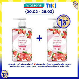 Kem Rửa Tay Watsons Love My Skin Strawberry Yoghurt Scented Cream Hand Wash 500ml