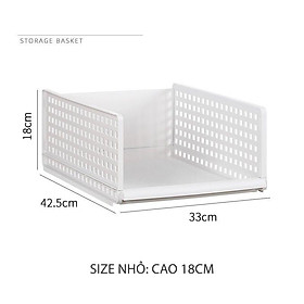 Mua Kệ xếp chia ngăn kéo nhựa  có thể gấp gọn giúp gọn gàng tủ quần áo nhanh chóng / GIÁ 1 ngăn