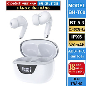 Tai nghe không dây chống ồn kép Choetech BH-T60 có màn hình LED hiển thị pin - Hàng chính hãng