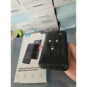 Mua Sạc Dự Phòng hãng Kivee PT129P 10000mAh  Hiển thị kỹ thuật số Sạc nhanh  tích hợp dây sạc đa năng