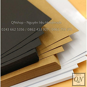 5 bìa kraft 250 gsm, bìa kraft dày 2mm, bìa màu 160gsm, bìa đen trắng....làm thiệp, trang trí Scrapbook, Lovebox