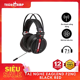 Tai nghe EAGLEND F2NC BLACK RED - Hàng chính hãng