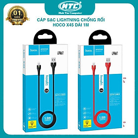 Mua Cáp sạc và truyền dữ liệu LN dành cho Hoco X45 dài 1m hỗ trợ max 2.4A - chống đựt gập (màu ngẫu nhiên) - Hàng Chính Hãng