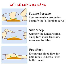 Mua GỐI LÓT LƯNG CHO NGƯỜI ĐAU LƯNG VÀ THOÁI HOÁ CỘT SỐNG KHI NGỦ ( Tặng 2 áo gối)