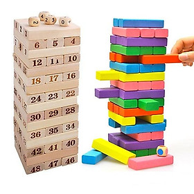 Đồ chơi rút gỗ size to hộp đựng bằng gỗ cao cấp, đồ chơi giải trí vui nhộn cho bé và gia đình
