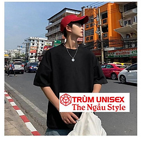 Áo thun Tay lỡ Nam Nữ Form Rộng Basic nhiều màu Trùm Unisex màu đen vải cotton thích hợp đi chơi aothununisex